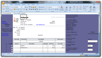 Job Invoice Template screenshot