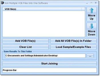 Join Multiple VOB Files Into One Software screenshot