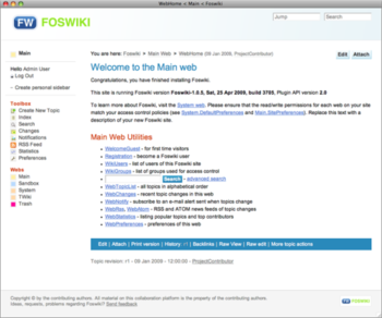 JumpBox for the Foswiki Wiki System screenshot