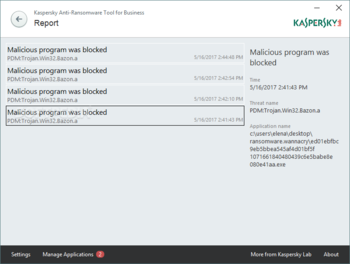 Kaspersky Anti-Ransomware Tool for Business screenshot 4