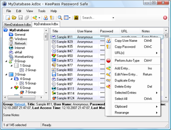 KeePass (2.x) screenshot