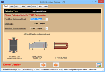 Kettle Reboiler Design screenshot 3