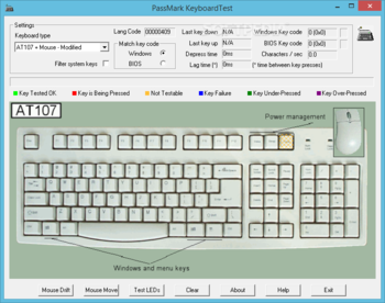 KeyboardTest screenshot