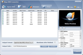 Kigo DVD Converter screenshot 2