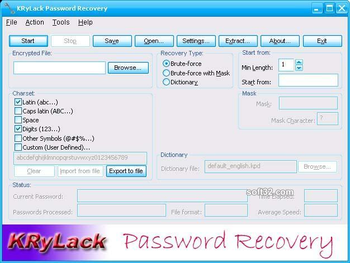KRyLack Password Recovery screenshot 3