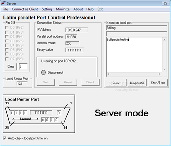 Lalim Parallel Port Control Pro screenshot 2