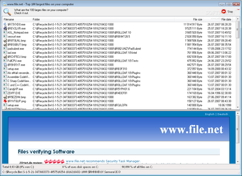 Largest Files Finder screenshot
