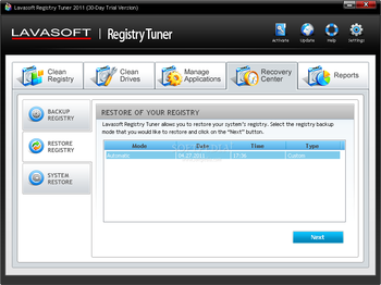 Lavasoft Registry Tuner 2013 screenshot 8