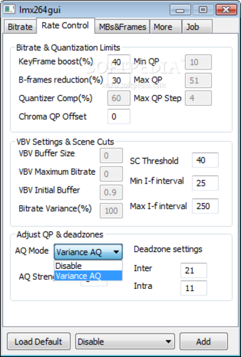 Leiming's x264 GUI screenshot 3