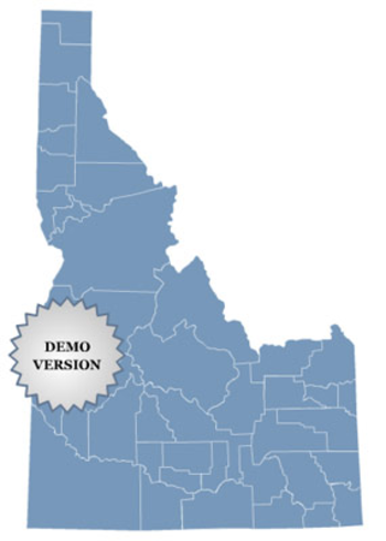 Locator Map of Idaho screenshot
