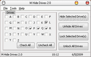 M Hide Drives screenshot