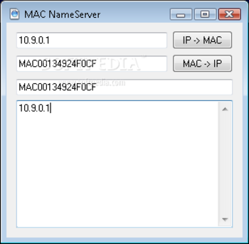 MAC NameServer screenshot