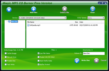 Magic MP3 CD Burner screenshot