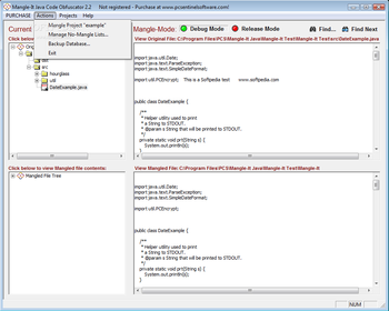 Mangle-It Java Source Code Obfuscator screenshot 2