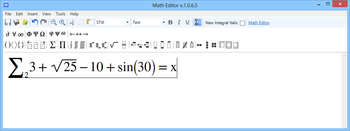 Math Editor screenshot