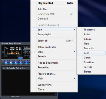Max Tray Player screenshot 2