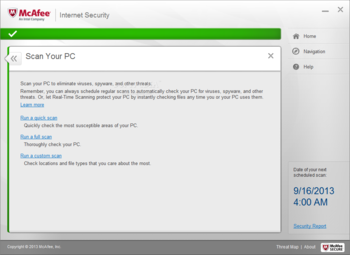 McAfee Internet Security screenshot 3