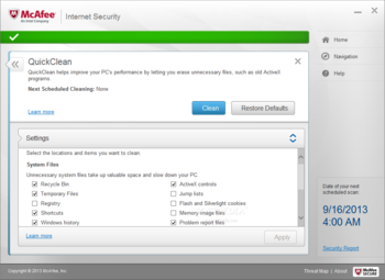 McAfee Internet Security screenshot 9