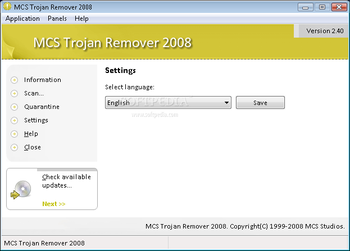MCS Trojan Remover 2008 screenshot 2