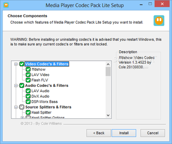 Media Player Codec Pack Lite screenshot