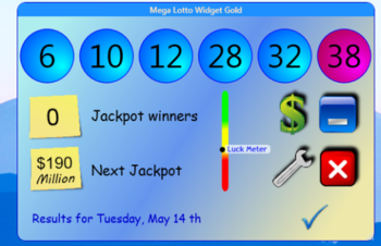 Mega Lotto Widget Gold screenshot 2