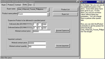 Memory Database System Demo screenshot