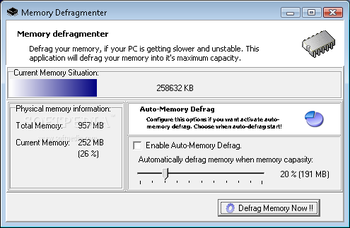 Memory Defragmenter screenshot