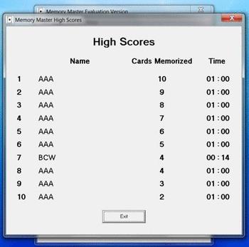 Memory Master Evaluation Version screenshot 6