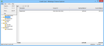 Metalogic Finance Explorer Portable screenshot 3