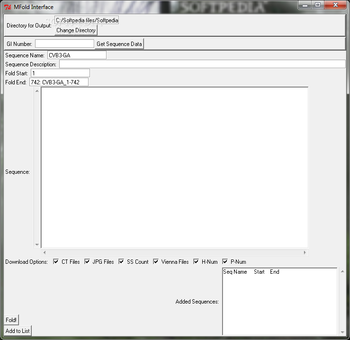 MFold Interface screenshot