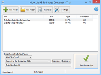 Mgosoft PS To Image Converter screenshot