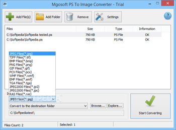 Mgosoft PS To Image Converter screenshot 2