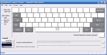 Microsoft Keyboard Layout Creator screenshot