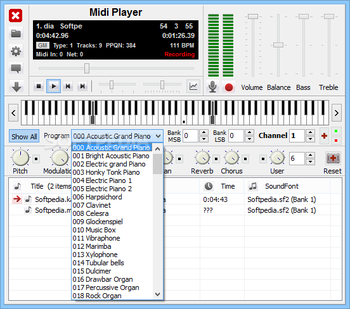 Midi Player screenshot 2
