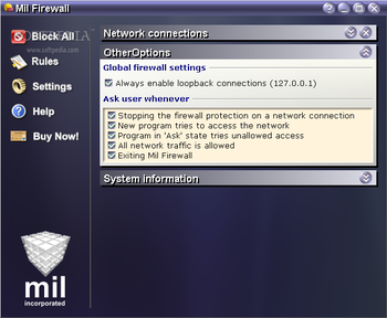 Mil Firewall screenshot 4