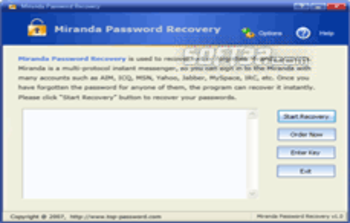 Mirandan Password Recovery screenshot 2