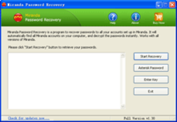 Mirandan Password Recovery screenshot 3