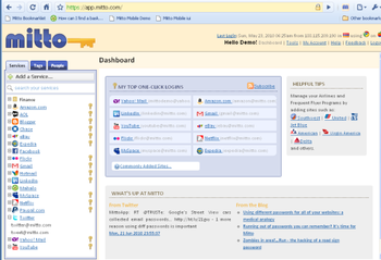 Mitto Password Manager IE Extension screenshot
