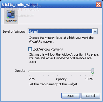 MixFM radio widget screenshot 2