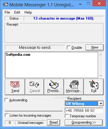 Mobile Messenger screenshot