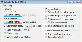 Monitor Off Utility screenshot