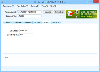 Montinz Word-2-CHM (formerly SuWang Word to Chm) screenshot 5