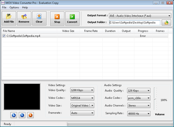 MOV Video Converter Pro screenshot