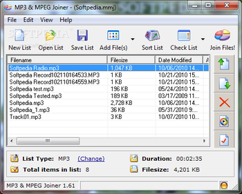 MP3 and MPEG Joiner screenshot