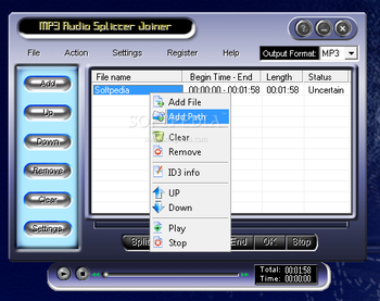 MP3 Audio Splitter Joiner screenshot