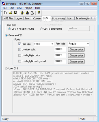 MP3 HTML Generator screenshot 4
