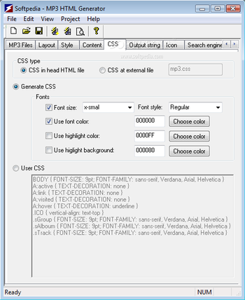 MP3 HTML Generator screenshot 5