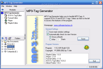 MP3-Tag Generator screenshot