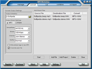 MP3 Workshop screenshot 2