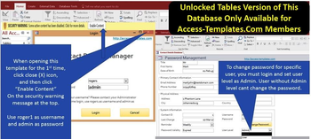 MS Access Enterprise Password Management System screenshot